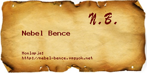 Nebel Bence névjegykártya